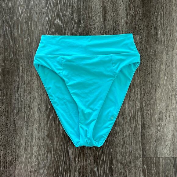 NWT BECCA Swim Color Code Bikini Set DDD Top & High Waisted Bottom Medium Blue - Picture 6 of 16